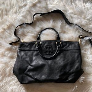 Tory Burch Tote in Black with Gold Hardware